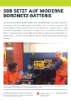 SBB setzt auf moderne Bordnetz-Batterie