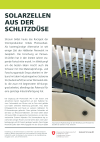 Solarzellen aus der Schlitzdüse