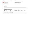 Erläuterungen zur Revision vom November 2023 der Rohrleitungssicherheitsverordnung
