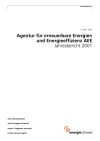 Agentur für erneuerbare Energien und Energieeffizienz AEE. Jahresbericht 2001