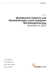 Marktbereich Industrie und Dienstleistungen sowie komplexe Betriebsoptimierung. Jahresbericht 2002