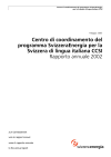 Centro di coordinamento del programma SvizzeraEnergia per la Svizzera di lingua italiana CCSI. Rapporto annuale 2002