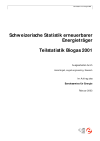 Schweizerische Statistik erneuerbarer Energieträger: Teilstatistik Biogas 2001