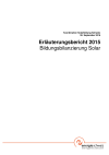 Bildungsbilanzierung Solar - Erläuterungsbericht 2015