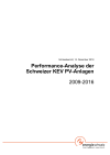 Performance-Analyse der Schweizer KEV PV-Anlagen 2009-2016