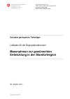 Sachplan geologische Tiefenlager - Leitfaden für die Regionalkonferenzen: Massnahmen zur gewünschten Entwicklung in der Standortregion