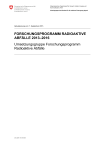 Forschungsprogramm Radioaktive Abfälle 2013-2016 - Aktualisierung 2015