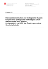 Die sozioökonomischen und ökologischen Auswirkungen eines geologischen Tiefenlagers auf die Standortregion Jura Südfuss