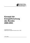 The Swiss Federal Energy Research Master Plan for the Years 2000-2003