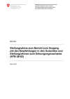 Stellungnahme zum Bericht zum Umgang mit den Empfehlungen in den Gutachten und Stellungnahmen zum Entsorgungsnachweis (NTB 08-02)