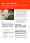 Petites centrales hydrauliques - Newsletter n° 13