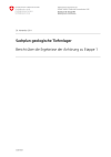 Plan sectoriel "Dépôts en couches géologiques profondes" - Rapport sur les résultats de la procédure d'audition concernant l'étape 1