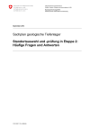 Sachplan geologische Tiefenlager - Standortauswahl und -prüfung in Etappe 2: Häufige Fragen und Antworten