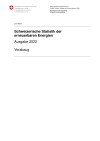 Schweizerische Statistik der erneuerbaren Energien, Ausgabe 2022 - Vorabzug