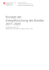 Plan directeur de la recherche énergétique de la Confédération 2017 – 2020