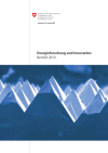 Recherche énergétique et innovation - Rapport 2013