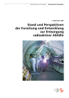État et perspectives de la recherche et du développement en matière de gestion des déchets radioactifs