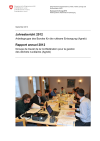 Rapport annuel 2012 Groupe de travail de la Confédération pour la gestion des déchets nucléaires (Agneb)