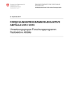 Forschungsprogramm Radioaktive Abfälle 2013-2016