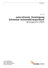 auto-schweiz, Vereinigung Schweizer Automobil-Importeure. Jahresbericht 2003