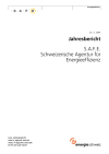 Jahresbericht S.A.F.E. Schweizerische Agentur für Energieeffizienz