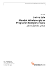 Suisse Eole, Mandat Windenergie im Programm EnergieSchweiz. Jahresbericht 2003