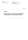 Erläuterungen zur Teilrevision der Energieförderungsverordnung und der Energieverordnung